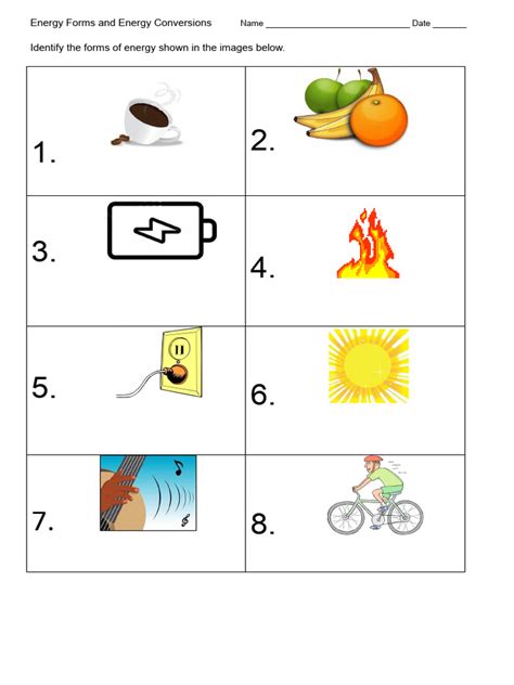 Energy Transformation-Worksheet | PDF