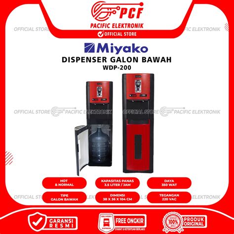 Jual Dispenser Miyako Galon Bawah Hot Normal WDP 200 H Shopee Indonesia