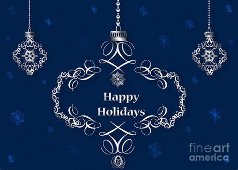 Happy Holiday Baubles Digital Art by JH Designs - Fine Art America