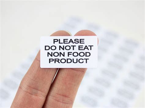 Please Do Not Eat Non Food Product Warningsafety Labels 65 Etsy