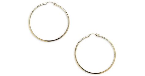 Adriana Orsini Round Knife Edge Hoop Earrings In Metallic Lyst