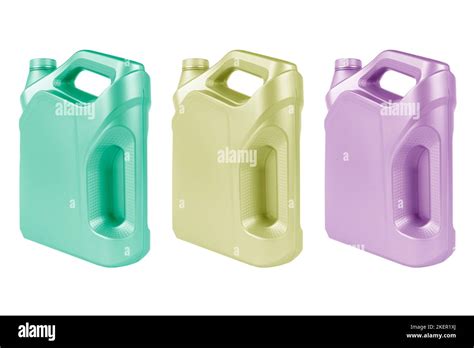 New Plastic Oil Canister Isolated On White Background Storage Tank