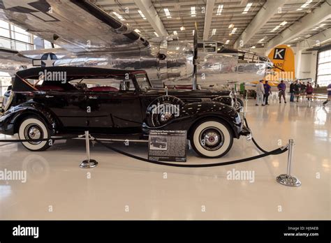 Black 1939 Packard Model 1708 Sport Phaeton Displayed At The Lyon Air