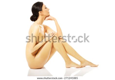 Nude Woman Sitting Her Knees Close Stock Photo 271241885 Shutterstock