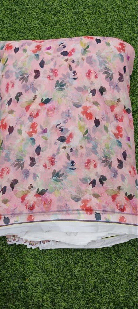 Organza Digital Printed Fabric Multicolour At Rs Meter In Surat