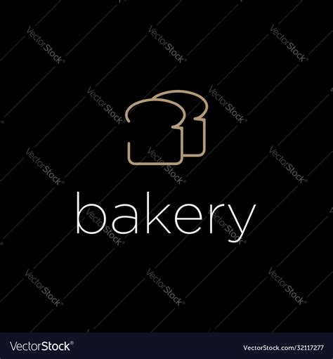 Simple Minimalist Bread Bakery Logo Design Vector Image