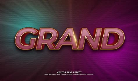 Texte Vectoriel Grand Avec Effet De Style 3d Vecteur Premium