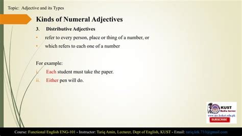 Adjective And Its Types PPT