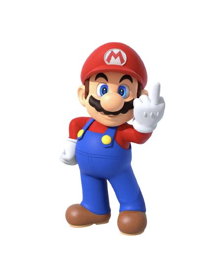 Mario Middle Finger Blank Template Imgflip