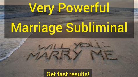 Very Powerful Subliminal Get Married To Your Desired Person