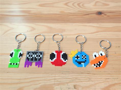 Rainbow Friends Roblox Keychains Perler Bead Art Etsy Uk