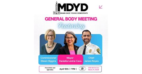 Young Democrats April Meeting And Mixer With The Mayor · Miami Dade