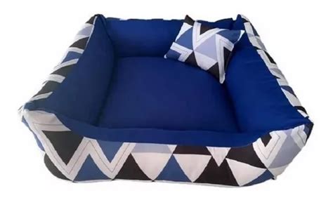 Cama Cachorro Gato Pet Lavavel C Ziper Azul X Brinde Frete Gr Tis