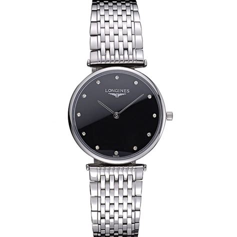 Longines La Grande Classique In Acciaio Inox Quadrante Nero Diamante