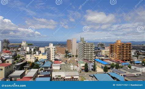 Aomori Cityscape at Aoiumi Park. the Capital City of Aomori Prefecture ...