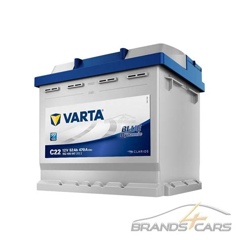 VARTA BLUE DYNAMIC 52 AH 12V AUTOBATTERIE STARTERBATTERIE BATTERIE