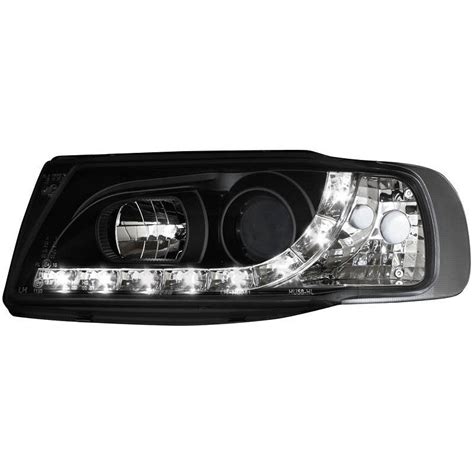 2 x Scheinwerfer für Seat Ibiza 6K 93 00 LED Tagfahrlicht Optik black