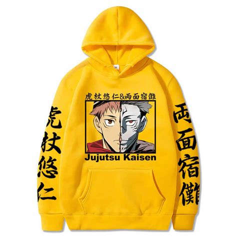 Jujutsu Kaisen Itadori Yuji And Ryomen Sukuna Oversized Japanese Hoodies Mens And Womens