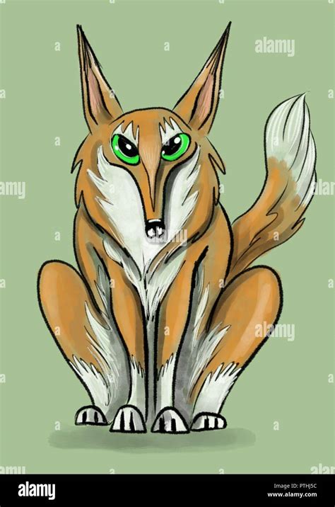 cute fox illustration Stock Photo - Alamy