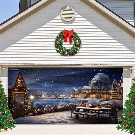 Amazon X Ft Christmas Garage Door Banner Decoration Rural