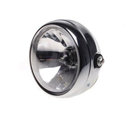 LAMPA CHROM REFLEKTOR OKRĄGŁA PRZÓD PRZEDNIA MOTOCYKL SUZUKI GN125 GN