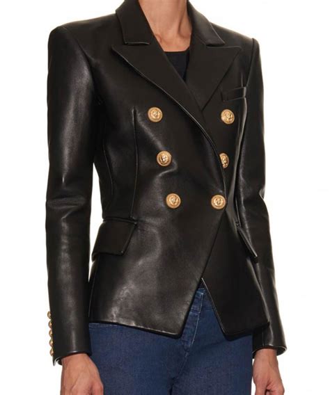 Kim Kardashian Leather Jacket Blazer - Jackets Masters