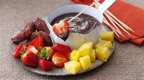 Chocolate Fondue With Fruit Platter Recipe Bbc Food