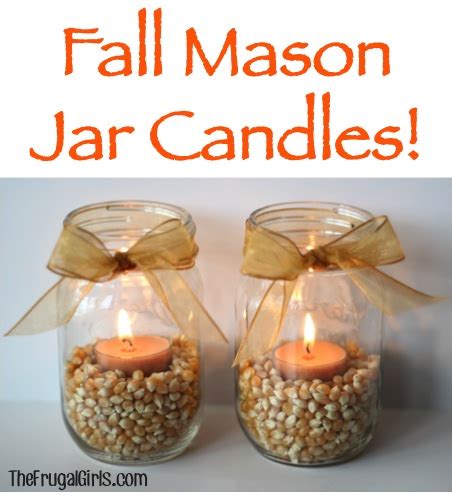 Fall Mason Jar Candles! {Quick and Easy to Make} - The Frugal Girls