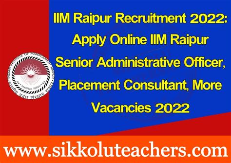 IIM Raipur Recruitment 2022 Apply Online IIM Raipur Senior