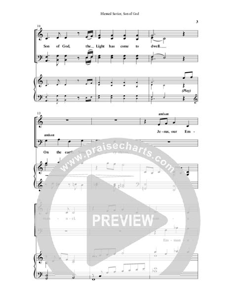 Blessed Savior Son Of God Choral Anthem Satb Sheet Music Pdf Word