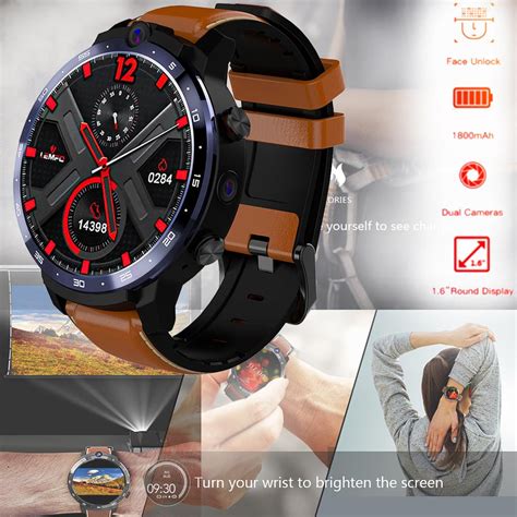 Buy LEMFO LEM12 Pro 1 6 Inch Dual Camera LTE 4G Men Smart Watch Android