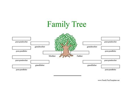 Family Tree Template: Family Tree Template 3 Generations With Siblings