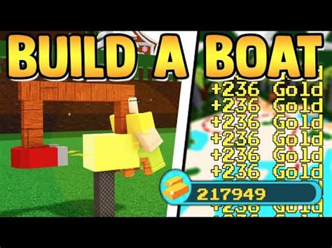 New Crazy Gold Glitch Build A Boat For Treasure Roblox Youtube