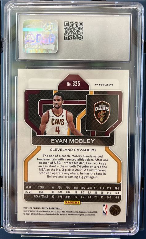 Panini Prizm Ice Prizm Evan Mobley Rc For Sale Online