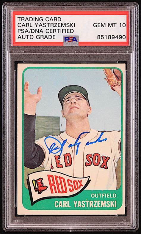 Carl Yastrzemski Signed Topps Psa Auto Pristine Auction