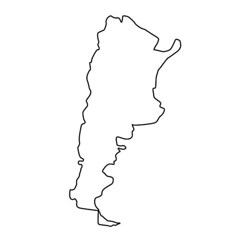 Premium Vector Line Map Of Argentina