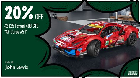 20 Off LEGO Technic 42125 Ferrari 488 GTE AF Corse 51