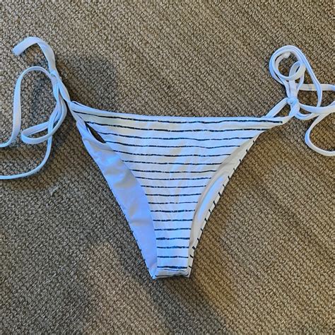 Frankies Bikini Stripe Bikini Bottom Gem