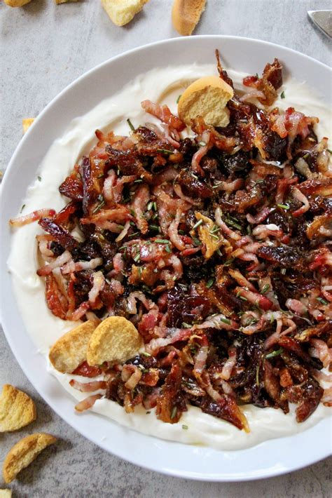 Whipped Goat Cheese With Bacon And Dates Addicting