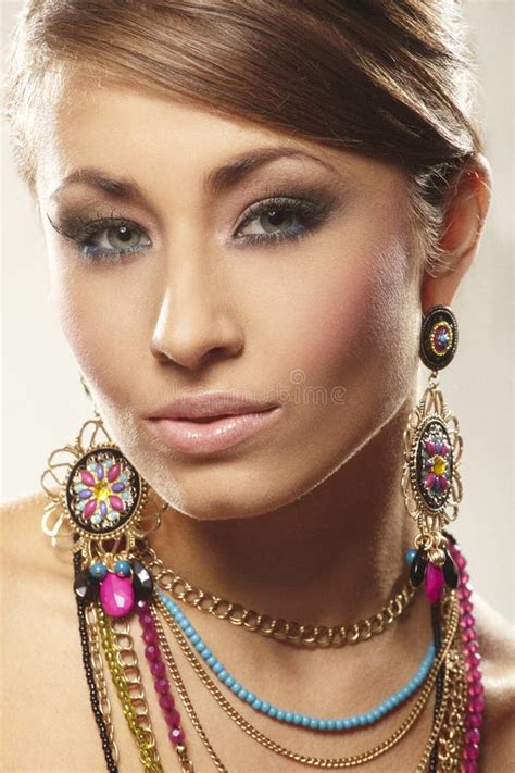 Brunette Woman Doing Daily Morning Routines Stock Image Image Of Head Beautiful