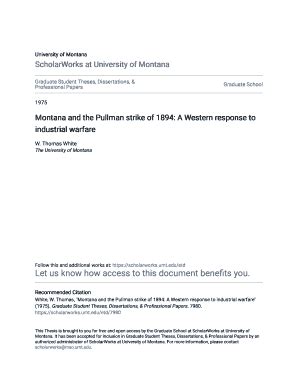 Fillable Online Montana And The Pullman Strike Of Fax Email Print