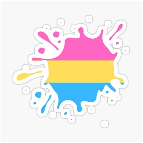 Pansexual Pride Paint Splatter Sticker For Sale By Radicalrylie Redbubble