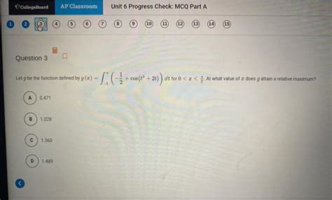 Solved Collegeboard Ap Classroom Unit Progress Check Mco Chegg