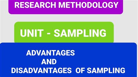 ADVANTAGES AND DISADVANTAGES OF SAMPLING - YouTube