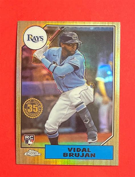 Vidal Brujan ~ 2022 Topps Chrome ~ 1987 Tribute Chrome Refractor