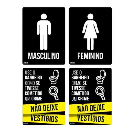 Placa de Sinalização Não Deixe Vestígios