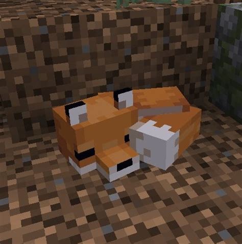 sleepy fox | Minecraft pictures, Minecraft art, Minecraft