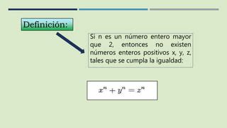 Ltimo Teorema De Fermat Ppt