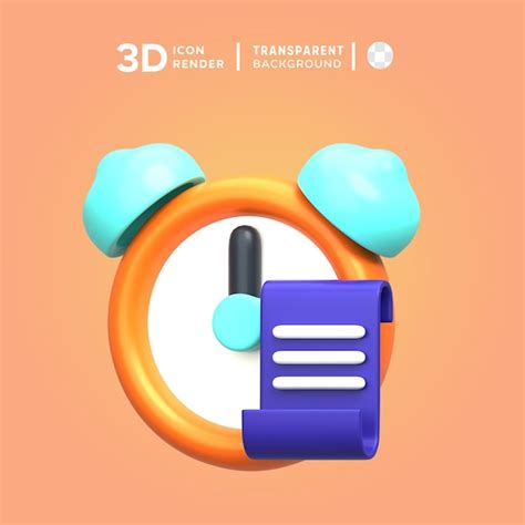 Premium Psd Psd Time Management 3d Illustration