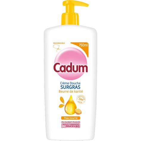 CADUM Crème douche surgras à l huile d amandes douce bio et beurre de